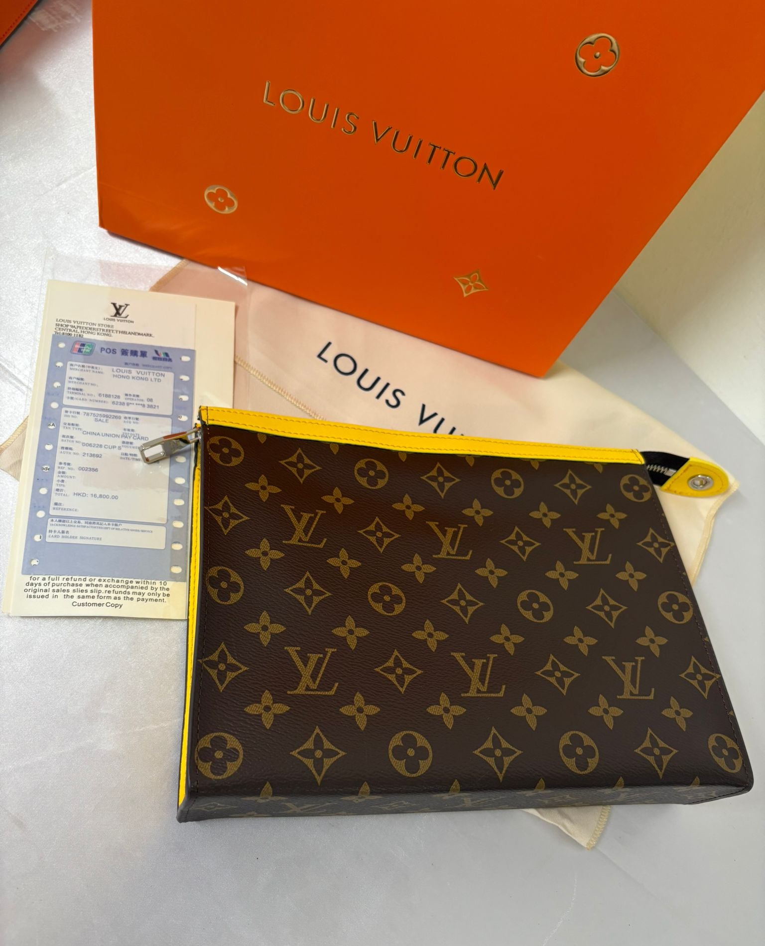 Louis vitton pochette top giallo