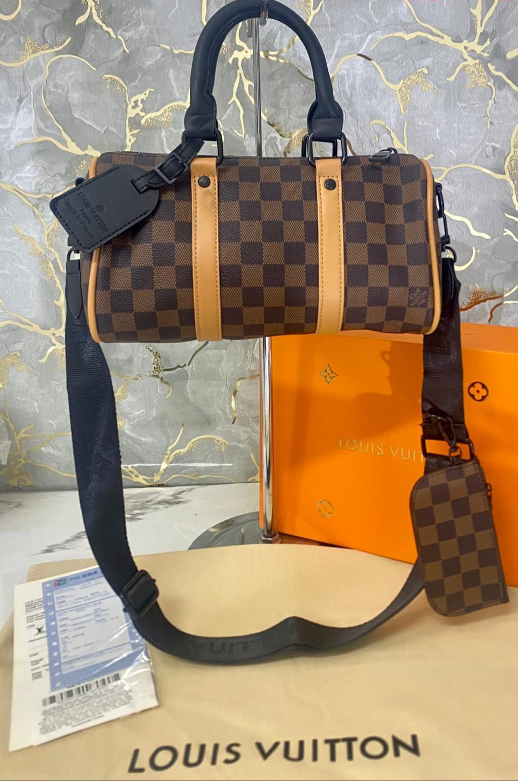 Louis Vuitton classic speedy in tela marrone