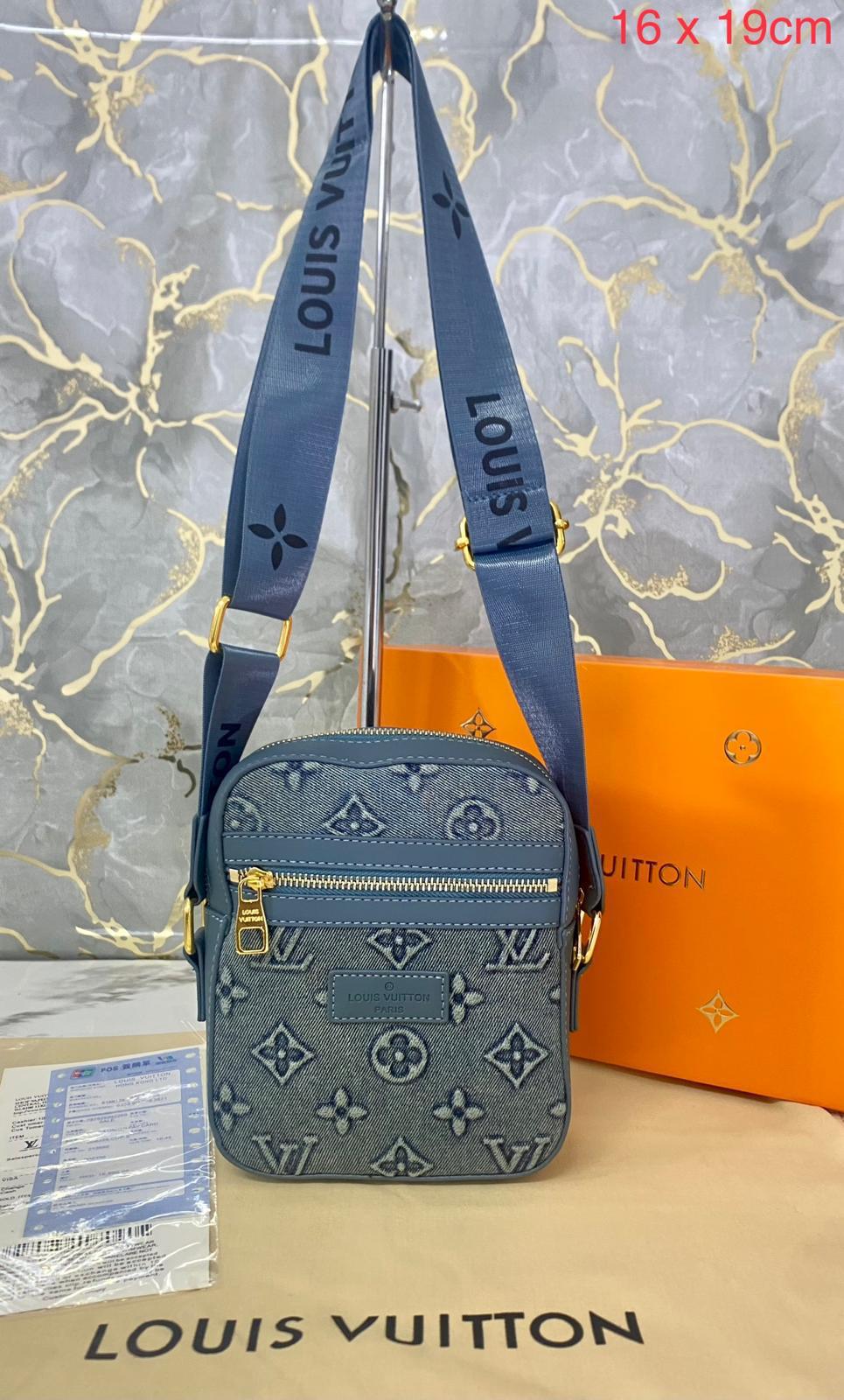 Louis Vuitton borsa a tracolla grigia